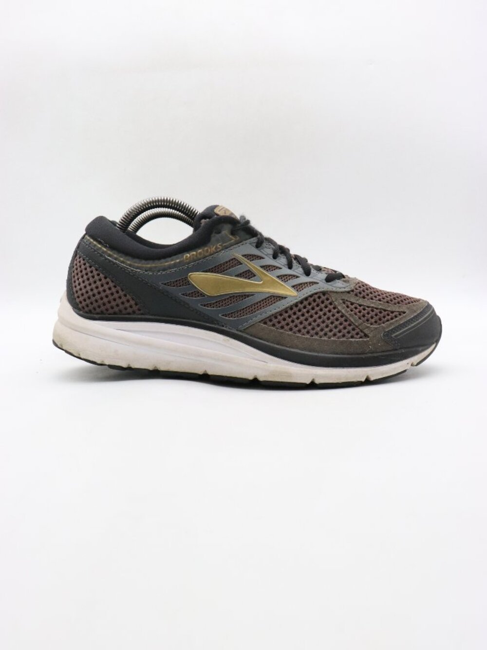 Brooks Addiction 13 Mens 10 D Black Ebony Metallic Running Sneakers 1102611D091